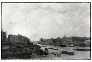 Veduta di Parigi dal Pont-Neuf, c.1800 da Pierre Antoine Demachy